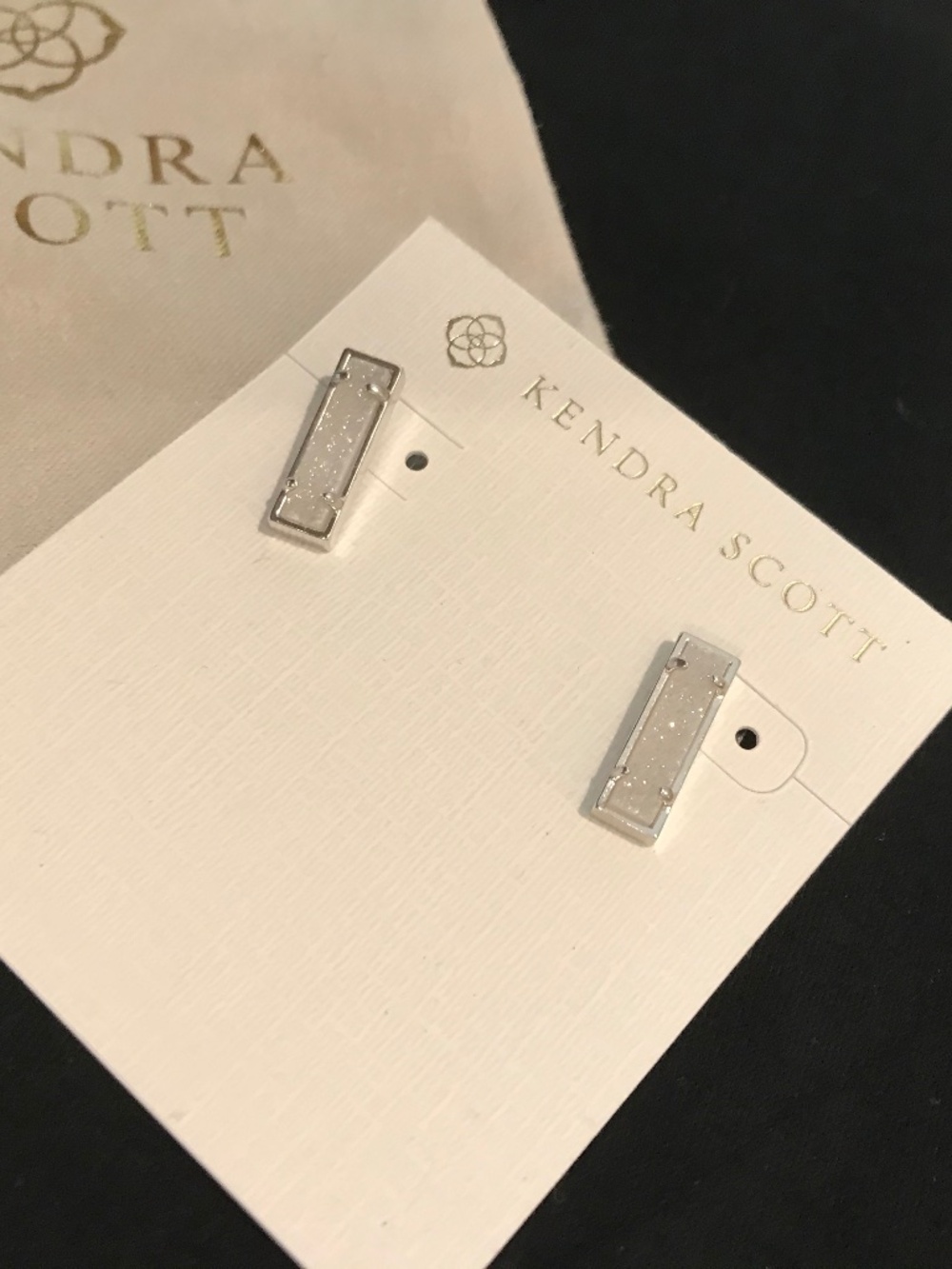 Kendra Scott White Drusy earrings